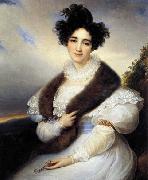 KINSOEN, Francois Joseph Portrait of Marie J. Lafont-Porcher oil painting
